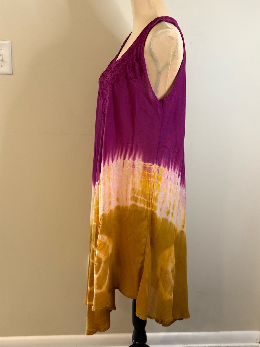 Sante’ Classics tie dye embroidered midi dress swim coverup OS - Picture 3 of 10